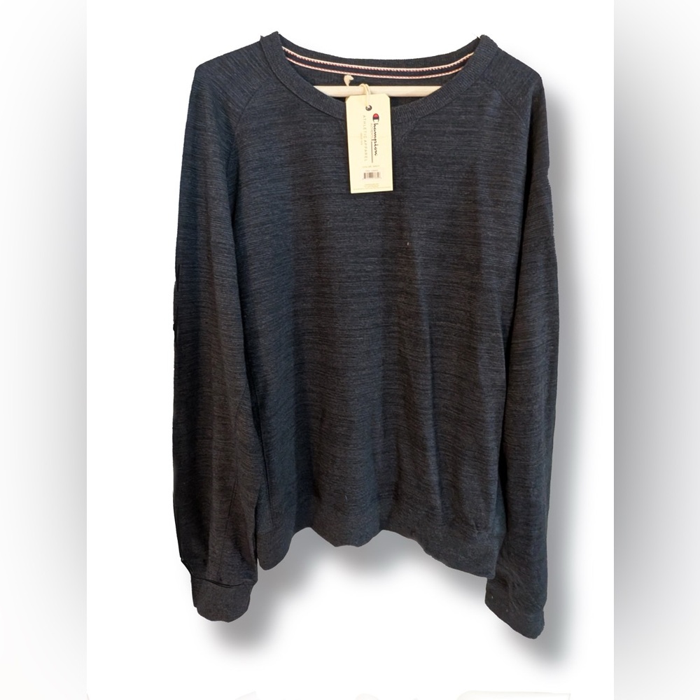 Champion Men’s Athletic Wear heather navy lightweight knit Sweater XL NWT